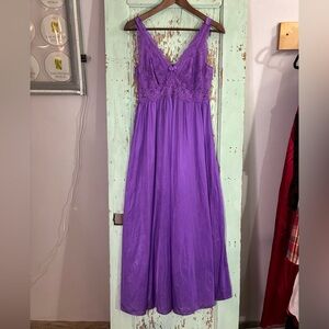 Women’s Shadow Line purple lace maxi dress
